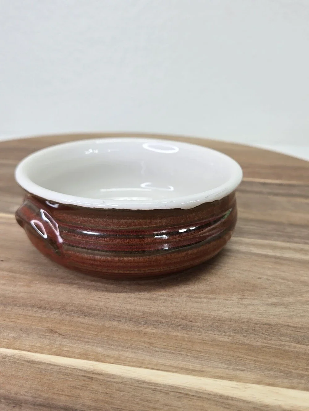 VTG Continental Airlines Soup Crock Bowl EC-900 T.H.C. Japan Airline Stoneware